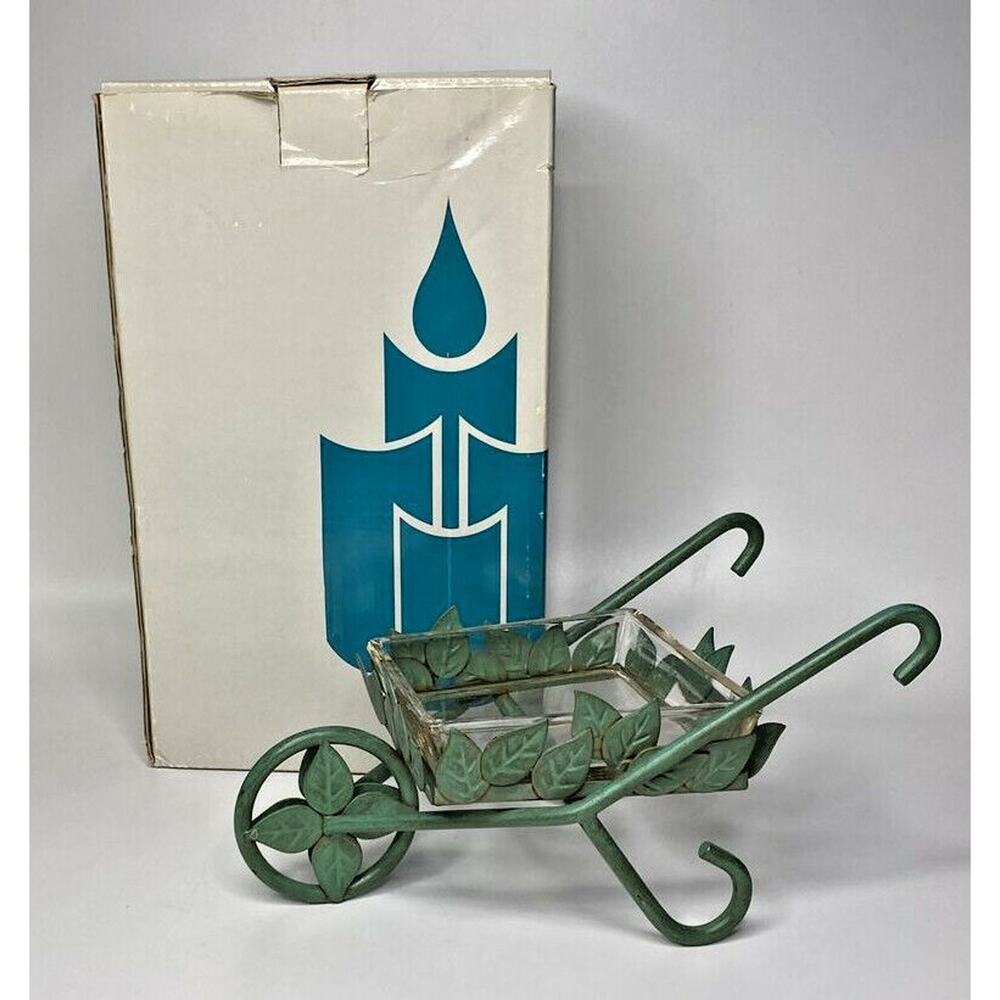 PartyLite Garden‎ Cart Candle Holder Retired NIB P17A/P7482